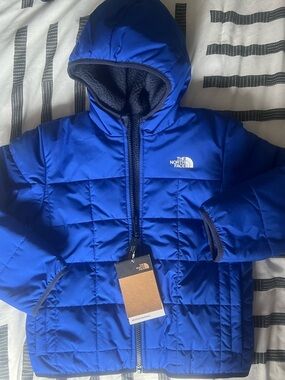 The North Face Navy Sherpa Fleece Jacket Reversible